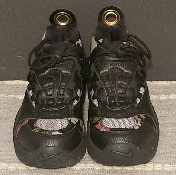 New Nike Air Zoom Swoopes Basketball Sneakers, W9, Black/Floral - Picture 2 of 6